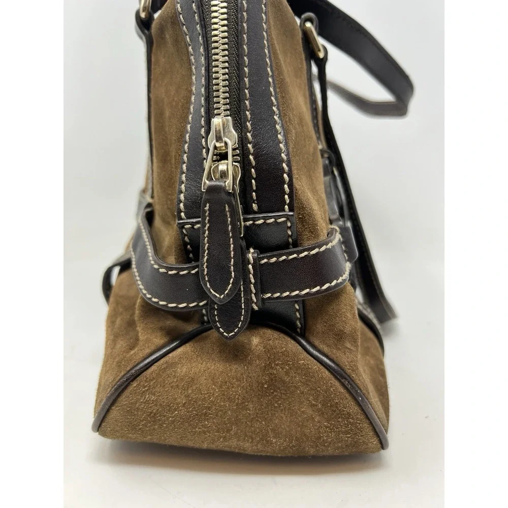 GUCCI Suede Interlocking G Royal Satchel Rare - Picture 11 of 16
